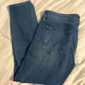 MOTHER LOOKER CROP Blue Women's Jeans 31 GUC